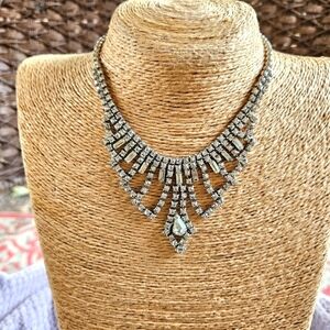 Vintage Continental Crystal Evening Necklace